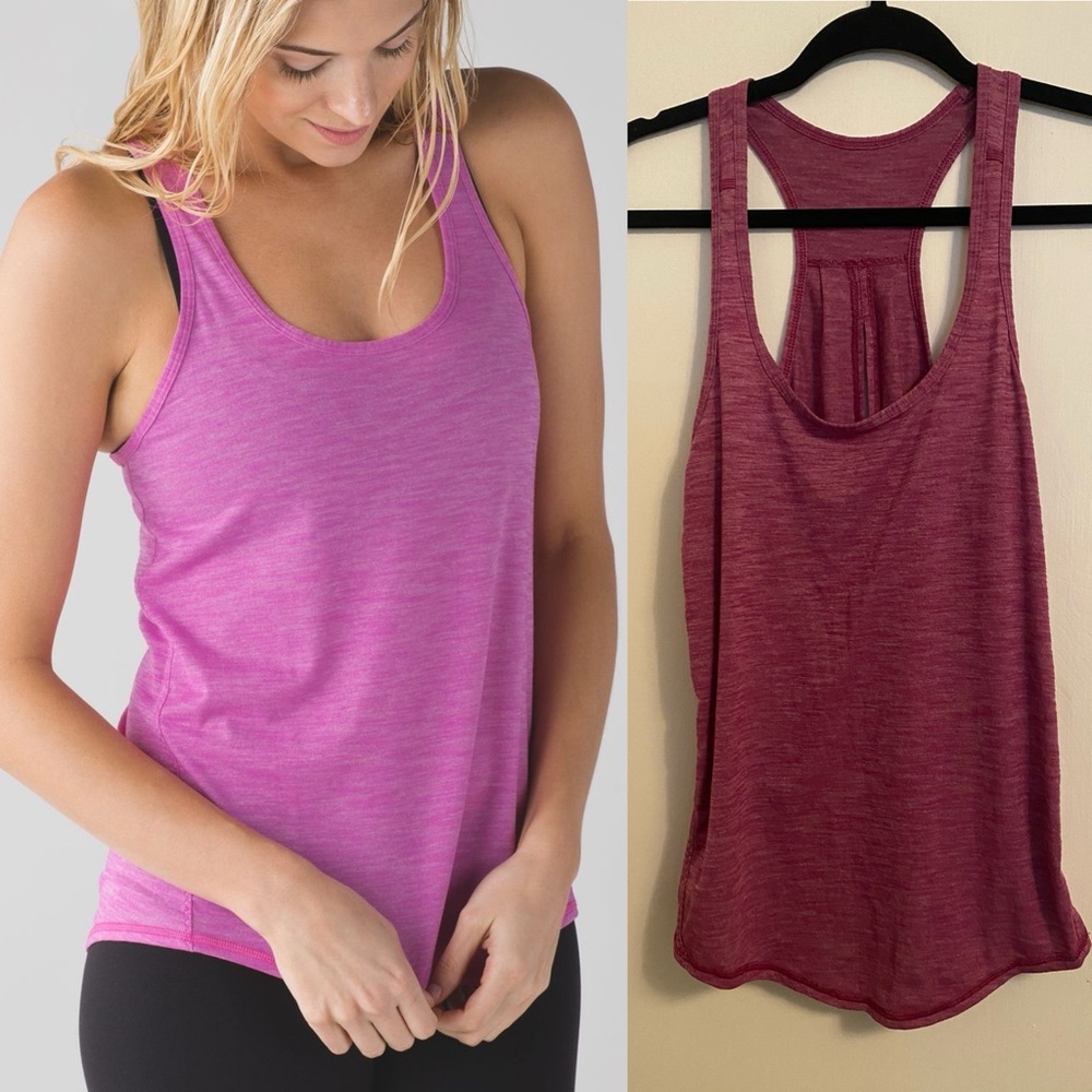 Lululemon Salute the Sun Singlet II in Heathered Regal Plum